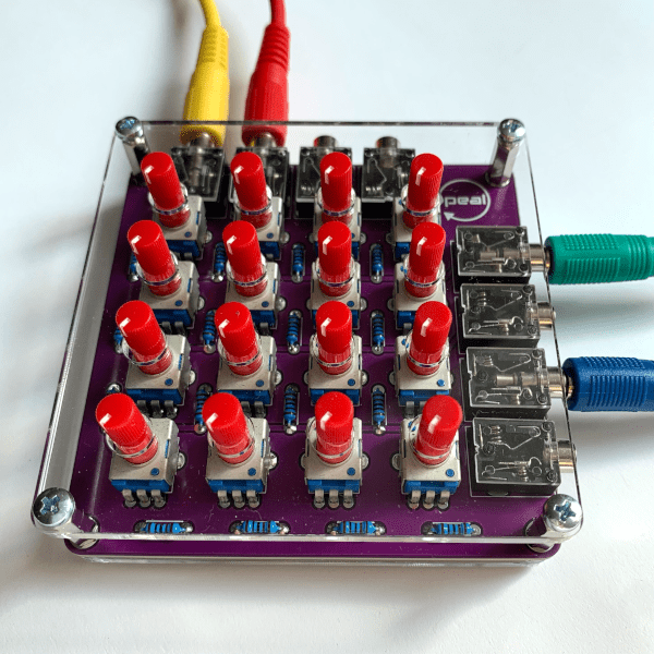a picture of a 4X4 channels matrix mixer